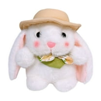 Darzheoy Bunny Stuffed Animal, Cute and Soft Bunny Plush Toy, Plush Stuffed Animal Bunny with Hat for Girls Boys and Kids, Great Gift for Easter Christmas Birthday, 6 inches