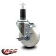 thumbnail image 2 of 4 Inch Nylon Swivel 1-1/4 Inch Expanding Stem Caster with Brake SCC, 2 of 2