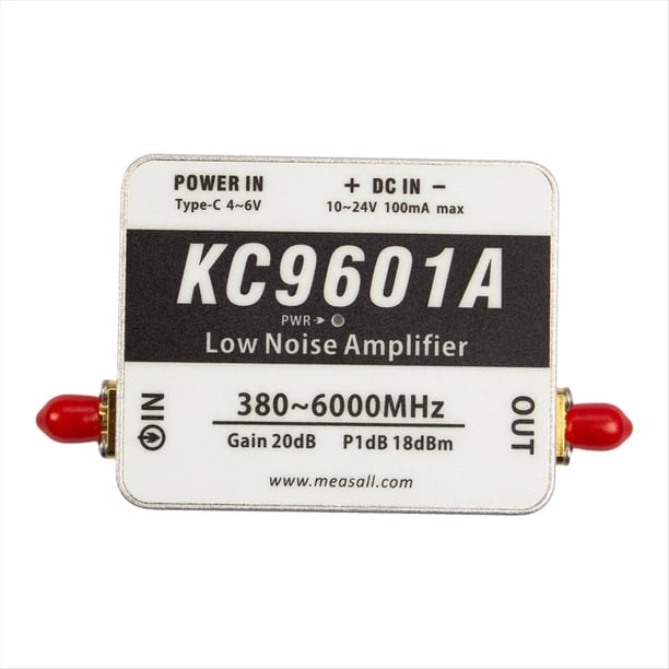 Módulo LNA de Banda Ultraancha KC9601A, Amplificador de Bajo Ruido de 380 MHz A 6 GHz, 2,4 G/5,8 G, 20 DB, Fuente de Alimentación Tipo C de Alta Ganancia.