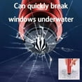 thumbnail image 5 of Mini Emergency Car Escape Tool, 2-in-1 Emergency Window Breaker & Seatbelt Cutter, Breaking Glass Breaker, Car Window Breakers, Automotive Safety Essentials, for Land and Underwater, 5 of 7