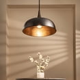 thumbnail image 6 of Handmade Hammered Copper Green Patina Pendant Light – Rustic Farmhouse Ceiling Fixture for Kitchen Island, Dining Room & Living Space, Office and Bar | Vintage Hanging Light by ALFIQ, 6 of 8