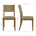 thumbnail image 3 of Duhome Mahogany Dining Chairs with Seagrass Woven Seat and Back, Rustic Style,Set of 6, 3 of 6