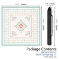 thumbnail image 2 of Mint Pastel Floral Medallion Mahjong Mat 31.5x31.5 Inch | Non-Slip And Noise Reduction Mah Jong Table Mat Cover with Carrying Bag For Mahjong Lovers, Poker, Board Games And Dominoes, 2 of 7