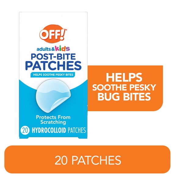 OFF! Post-Bug Bite Itch Relief Patches for Adults & Kids, Anti-Itch Hydrocolloid Soothing Patches, Latex Free, 20 Count