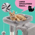 thumbnail image 5 of Einfach 29" Cat Tree Tower with Plush Perch Condo House for Indoor Cats & Scratching Post, Grey, 5 of 8