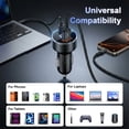 thumbnail image 3 of Car Charger 66W Super Fast Charging with USB PD&QC 3.0(Voltmeter&LED Lights) Universal Quick Charge for 12-24V Car Cigarette Lighter Plug,Compatible with iPhone 14 13 12,S22 S21 S20,iPad(Black), 3 of 7