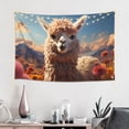 thumbnail image 2 of Easygdp Fluffy Alpaca Mountain Meadow Tapestry Wall Hanging, Wall Tapestries for Bedroom Aesthetic Living Room Office Decor 60x40in, 2 of 8
