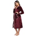 thumbnail image 3 of Uniexcosm Womens Bathrobe Fleece Robe Super Soft Plush Robe Velour Bathrobe, 3 of 9