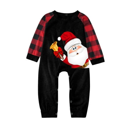 

Spftem Christmas Family Matching Outfits Pajama Set Romper Jumpsuit Letter Print Christmas Pajamas For Family