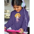 thumbnail image 2 of Pop Star Girl Singing Hoodie Juniors -Image by Shutterstock,  Small, 2 of 4