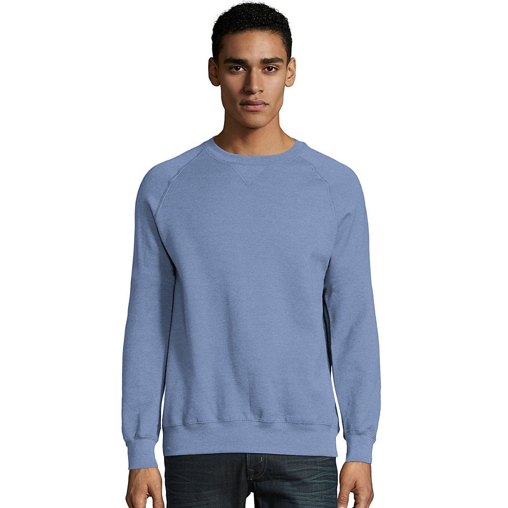 Hanes Mens Pullover Sweatshirt Premium Lightweight Fleece Crewneck Nano N260 