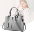 thumbnail image 3 of Women's Minimalist Leather Shoulder Bag - Versatile Crossbody Purse for Office & Outing, Gray, 3 of 7