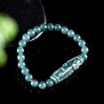 thumbnail image 2 of Pulsera de jadeíta azul de grado A con cuenta Dzi tallada de nueve ojos, 2 of 3