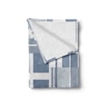 thumbnail image 2 of Geometric Soft Flannel Fleece Blanket, Minimalist Futuristic Digital Bars Stripes Hightech Style Illustration, Cozy Plush for Indoor and Outdoor Use, 70" x 90", Cadet Blue Grey White, by Ambesonne, 2 of 6