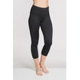 thumbnail image 5 of High Waisted Slimming Capri Legging in Solid Black, 5 of 7