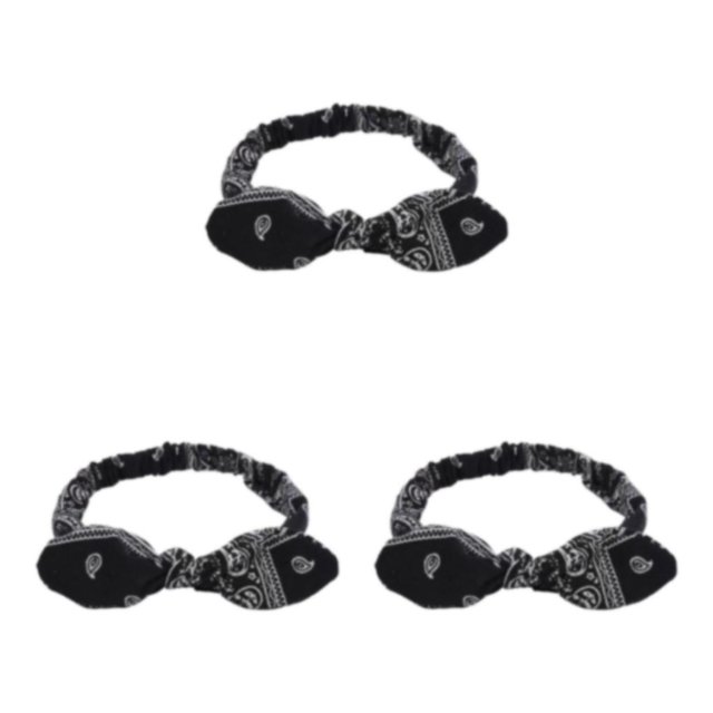 Redempat Stylish Hairband With Sweat Absorbent Features Stay Fresh And Fashionable Black 3Set