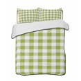 thumbnail image 2 of Quilts Twin XL Size, Green Plaid Soft Comforter Bedding Set for Bed, Gradient Geometric Buffalo White Checkered Lightweight Quilted Bedspread with Pillow Cover(2 Pieces) for All Season, 68x98 Inch, 2 of 6