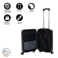 thumbnail image 3 of Maleta De Viaje Carry On 20” Pallpall Color Negro con Bolsa para Laptop, Portavasos Retráctil, Ruedas Giratorias y Candado de Combinación, 3 of 8