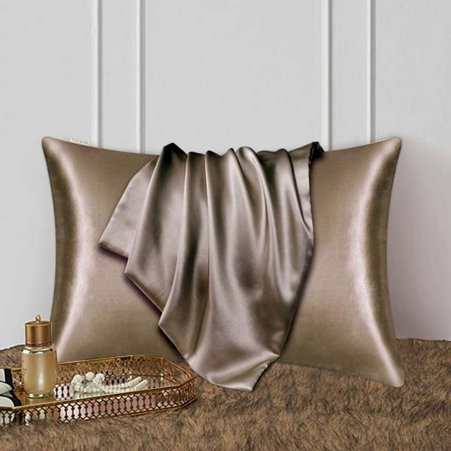 Satin Pillowcase for Hair Skin, Usavan Soft Smooth Standard Size Pillowcases, Wrinkle Resistant Cooling Pillow Covers 20x30 Inches 1 Pack