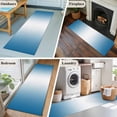 thumbnail image 5 of 2'x6' Rug Runners for Hallways Kitchen, Blue Ombre Non Slip Entryway Beside Floor Carpet Runner, Blue White Gradient Modern Abstract Art Washable Laundry Room Bedroom Throw Rugs Mat for Family Pet, 5 of 8