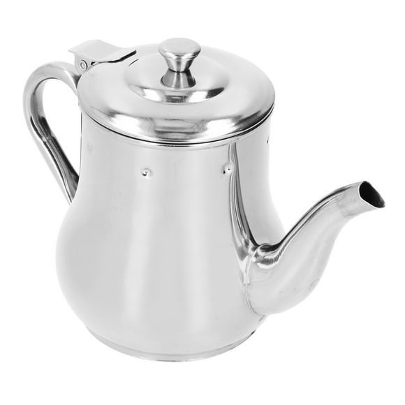 Stainless Steel Tea Pot with Filter Rust Proof Durable Oil Strainer Pot for Hotels Restaurants Homes 500ml Tea Warmer with Teapot Infuser (??)