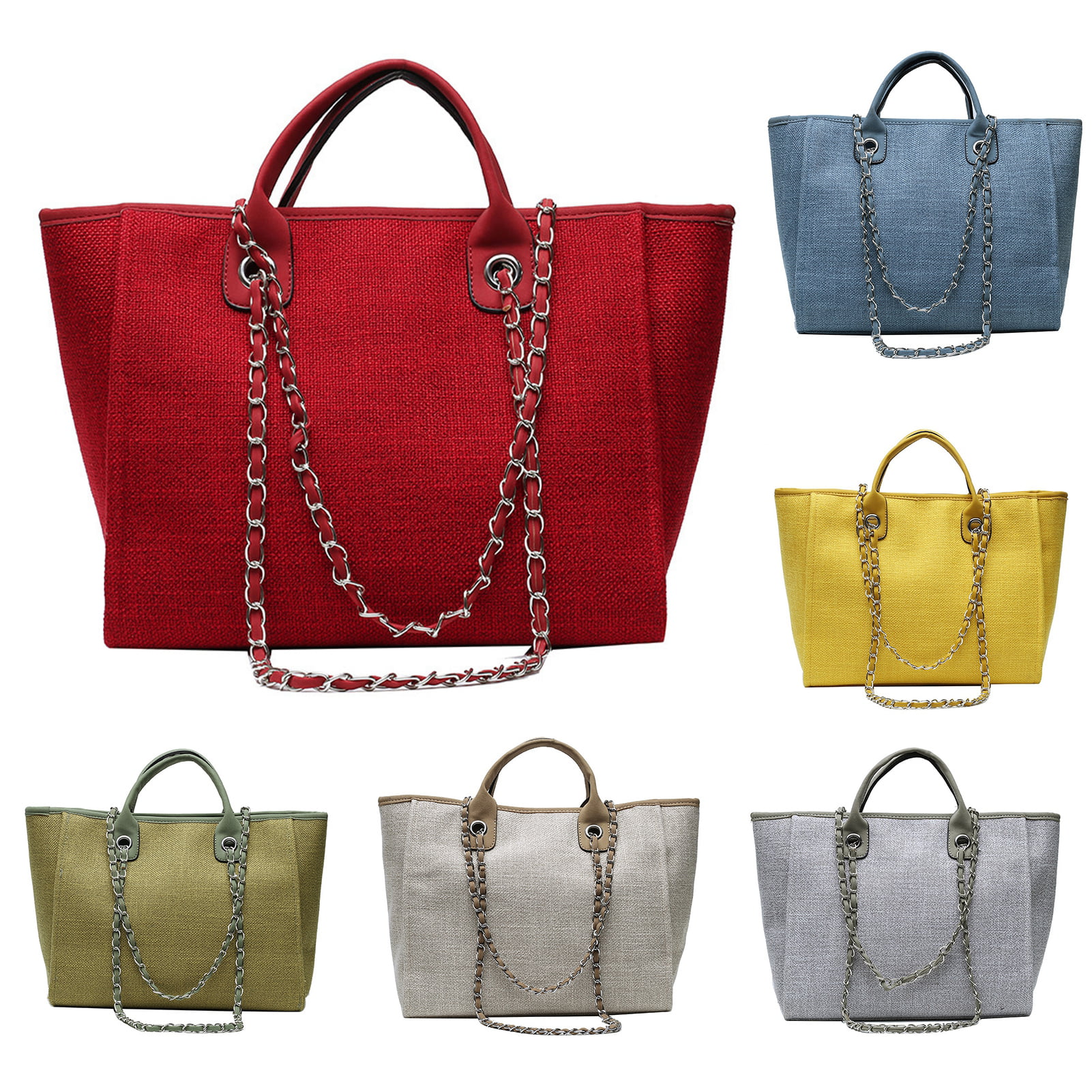 Fashion Leather Handbags Women Large Capacity Shoulder Bag Chain Tote Purse Bags