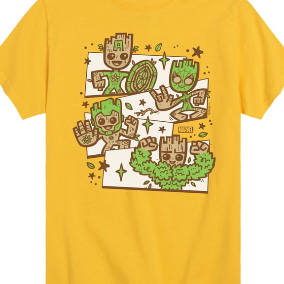 Guardians Of The Galaxy - Groot Characters - Youth Boys Short Sleeve Graphic T-Shirt