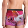 thumbnail image 3 of Uemuo Pink Pig Pattern Men's Boxer Briefs,Trunk Anti-Chafing,Comfortable, Durable, and Stylish Underwear-, 3 of 9