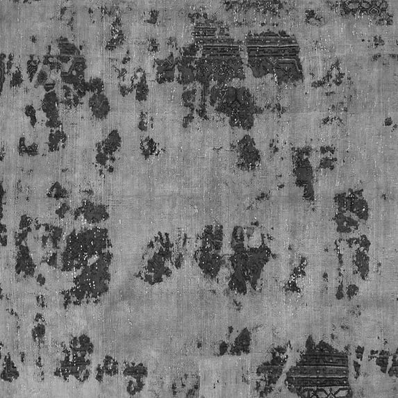 Ahgly Company Indoor Square Persian Gray Bohemian Area Rugs, 8' Square