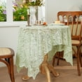 thumbnail image 6 of Square Lace Vintage Tablecloth Dustproof Table Protector, Use as Round Small Tablecloth, Lace Tablecloth or Coffee Table Cover, 55.12" x 39.37" Square Tablecloth, 6 of 6