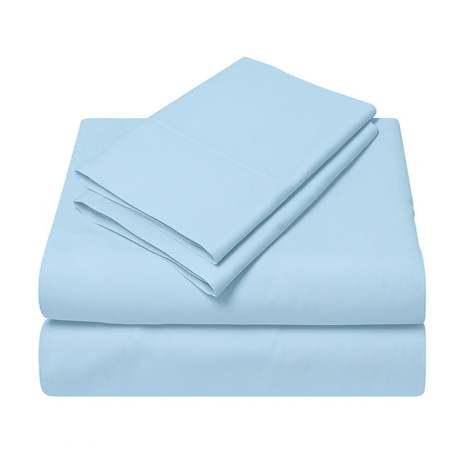 Juego de Sabanas Microfibra Frescas y Antiarrugas Azul cielo Matrimonial Kyuden Home