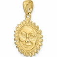 thumbnail image 4 of 10K Yellow Gold Solid Polished 3-Dimensional Sun Pendant (24 X 17) Made In Peru -Jewelry By Sweet Pea, 4 of 8