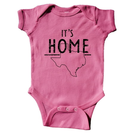 

Inktastic Its Home- State of Texas Outline Distressed Text Gift Baby Boy or Baby Girl Bodysuit