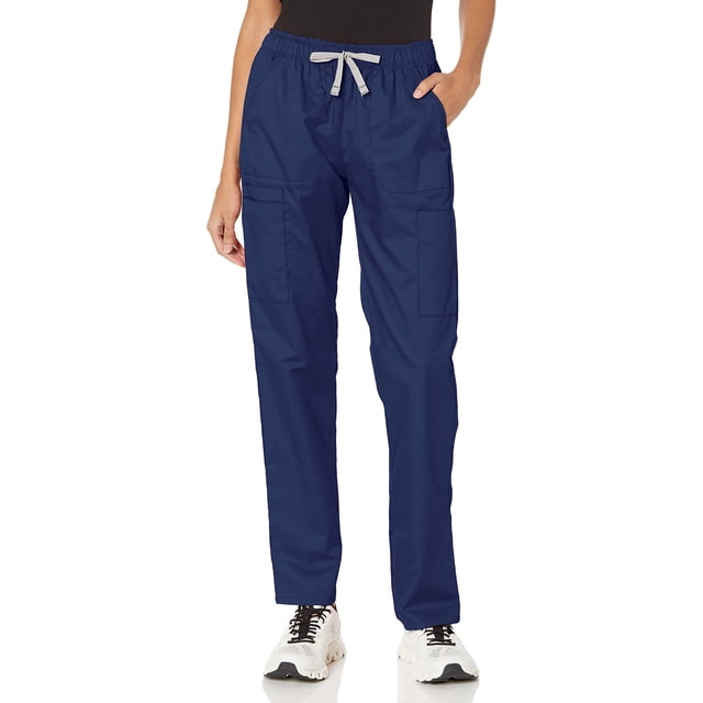 Wonderwink Pantalón Cargo Convertible de Pierna Delgada para Mujer, Marino, M