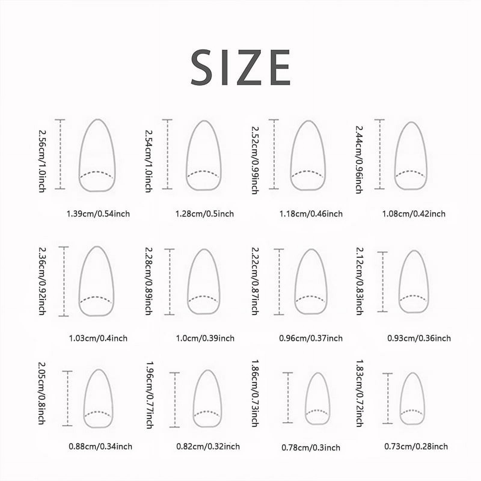 24 PCs Long Pieces of French Glitter Nails with 1 Piece of Jelly Glue and 1 Nail File