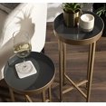 thumbnail image 4 of Kate and Laurel Celia Table d'Appoint Moderne, Ensemble de 2, Gris et Or, Tables de Bout Sophistiquées pour Rangement et Exposition, 4 of 5
