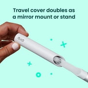 Quip Sonic Adult Electric Toothbrush Soft Bristles Built-in Timer + Travel Case, Sage Green