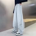 thumbnail image 2 of THJRPQJFD Girls Wide Leg Sweatpants High Waisted Baggy Pants Fashion Boys Preppy Drawstring Athletic Joggers Loose Active Sweat Pantswith Pockets, 2 of 7