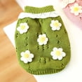 thumbnail image 4 of Suéter cálido y cómodo para perros y gatos, ropa para otoño e invierno, suéter con flores, 4 of 6