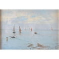 thumbnail image 2 of Pietro Barucci 24x18 Gold Ornate Framed and Double Matted Museum Art Print Titled - Chioggia (1874), 2 of 4