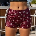 thumbnail image 2 of Arlun Women's Carnival Glitter Mini Shorts Star Sparkly Sequin Low Waist Hot Pants 2026 Night out Club Party Outfit Thin Breathable Comfortable Festival Shorts Red XS, 2 of 4