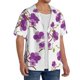 thumbnail image 2 of Balery Orchids Flowers Camisa Casual de Manga Corta con Botones para Hombre, Texturizada, Estilo Cubano, para Playa, Verano-Medium, 2 of 5