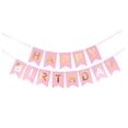 thumbnail image 1 of Matsuzay Bandera larga de papel reutilizable para decoración de cumpleaños, fiesta colorida de feliz cumpleaños Kits de decoración para fiestas Rosado, 1 of 6
