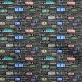 thumbnail image 1 of oneOone Polyester Spandex Black Fabric Writing Text Fabric For Sewing Printed Craft Fabric By The Yard 56 Inch Wide, 1 of 4