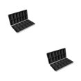 thumbnail image 4 of Matsuzay Estuche para tarjetas de 24 ranuras Caja de almacenamiento portátil Paquete de tarjetas de juego a prueba de golpes Blanco Concha Blanca 2Conjunto, 4 of 6