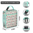 thumbnail image 3 of Flamingo Insulated Lunch Box Student Reusable Lunch Tote Bag with Water Bottle Holder Portable Lunch Bag School Travel, 3 of 6