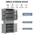 thumbnail image 4 of S-HOME Versatile Bathroom Storage Cabinet with Multiple Storage Spaces, Featuring Doors and Drawer, Adjustable Shelf, 4 of 11