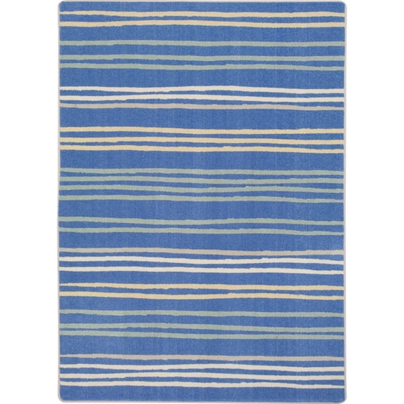 Joy Carpets Kid Essentials All Lined Up 5'4" x 7'8" Area Rug in Color Pastel