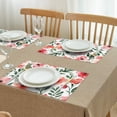 thumbnail image 3 of Pioneer Flower Floral Print Pattern Summer Placemats Table Placemats Set Of 4-Linen Kitchen Washable Placemats Table Mats 12x18 Inch Non-Slip Heat Resistant, 3 of 5