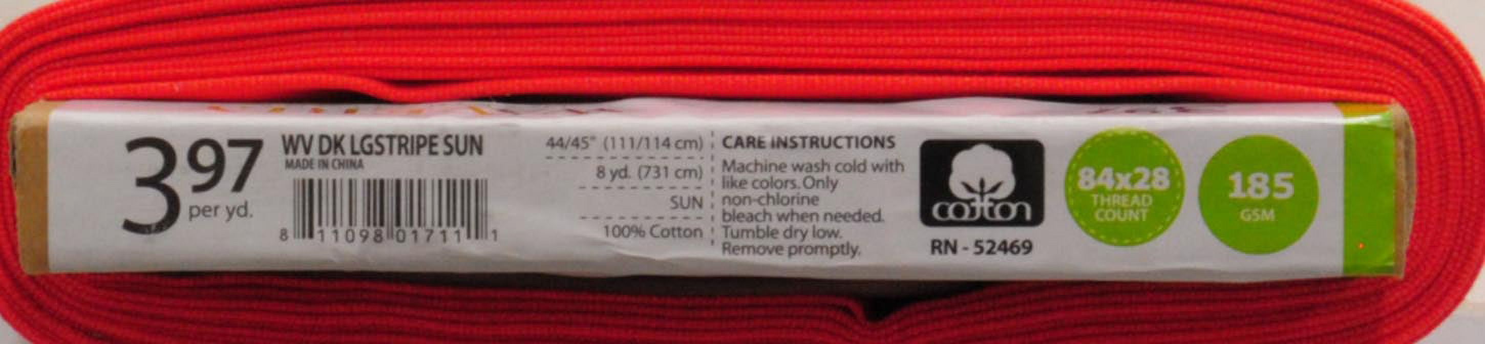 Waverly Inspirations 45" 100% Cotton Striped Sewing & Crafting Fabrics, 8 yd By the Bolt, Sun